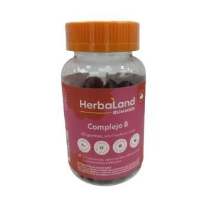 HerbaLand Gummies Complejo B, 60 gomitas sabor frambuesa-limón