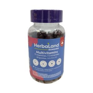 HerbaLand Multivitamins 11 vitaminas y 4 minerales sabor Berry Mix, 60 gomitas